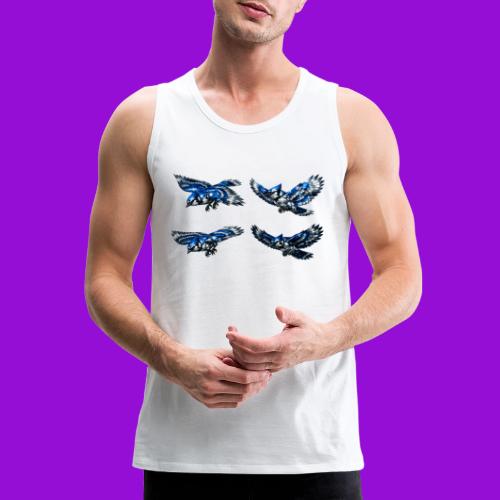 Silver Blue Jay Flight Stages - Men's Premium Tank