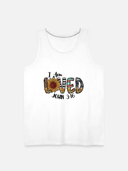 I Am Loved John - Men's Premium Tank - white