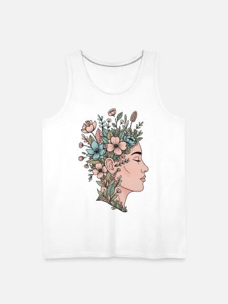 Blooming Mind - Men's Premium Tank - white