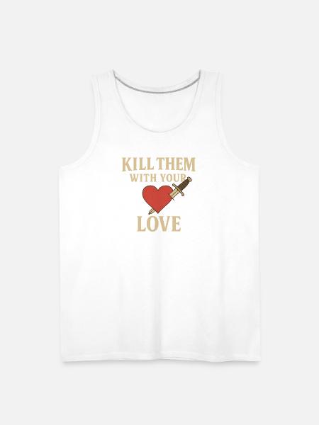 Heart and Dagger - Men's Premium Tank - white