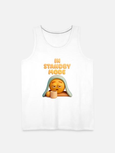 Standby Mode Sleepy face - Men's Premium Tank - white