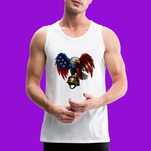 American Flag Bald Eagle - Helmet - Men's Premium Tank