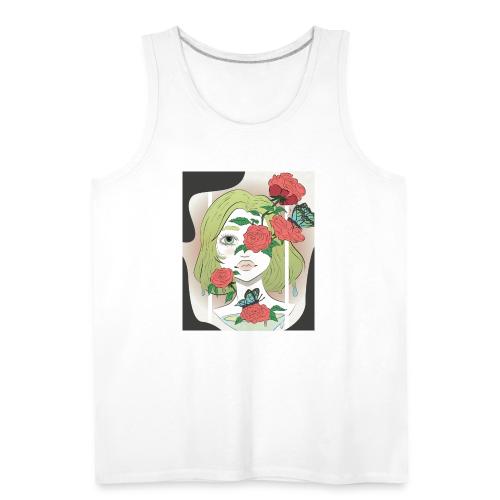 Girl with Rose Vine - Men's Premium Tank