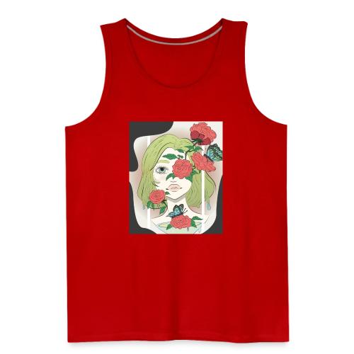 Girl with Rose Vine - Men's Premium Tank