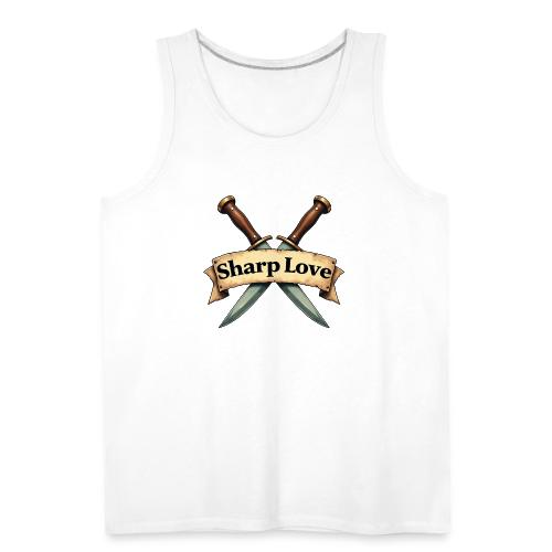 Sharp Love Crossed Knives Romantic Art - Men's Premium Tank
