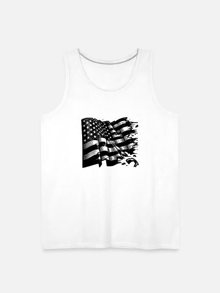 Usa Flagge Tattoo Style - Men's Premium Tank - white