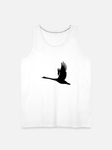 Tattoo Style Swan - Men's Premium Tank - white