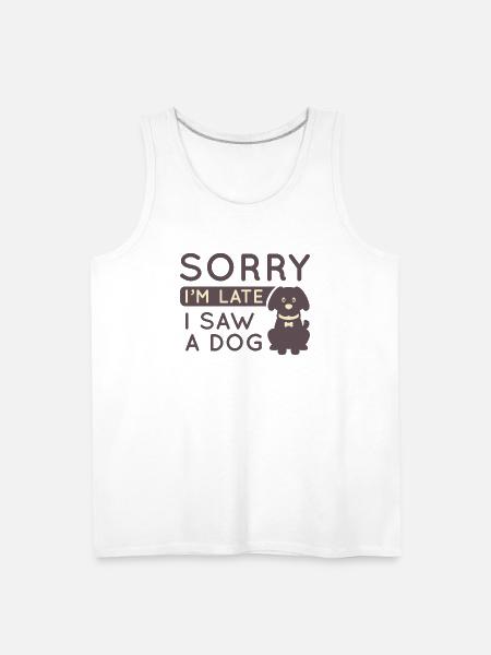I Saw A Dog - Men's Premium Tank - white