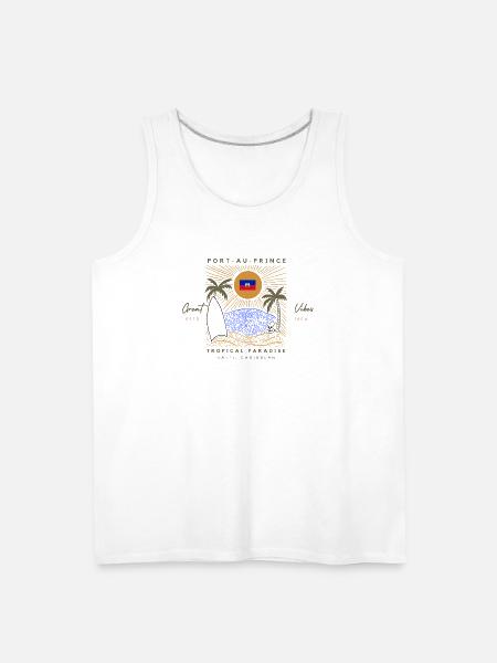 Port-au-Prince, Haiti - Men's Premium Tank - white