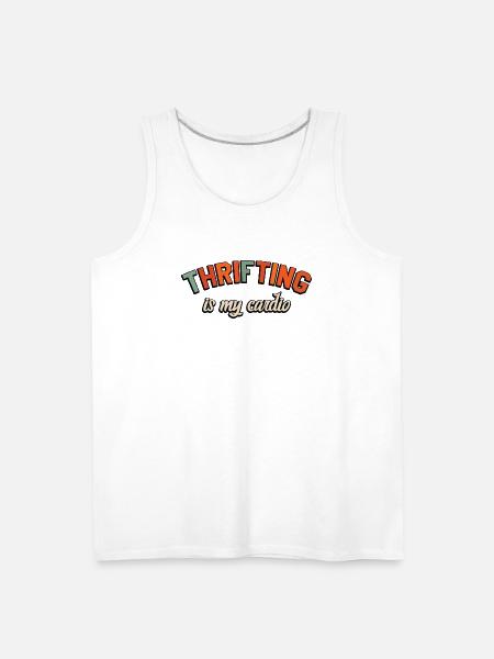 Thrifting Is My Cardio - Men's Premium Tank - white