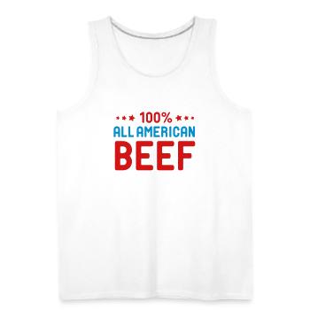 All American Beef - Men's Premium Tank - white - Front