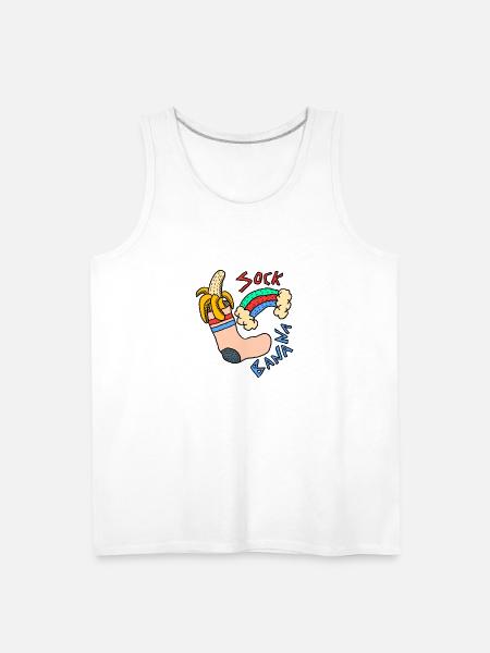 Sock Banana - Men's Premium Tank - white