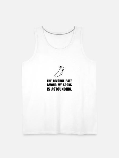 Sock Divorce Rate - Men's Premium Tank - white