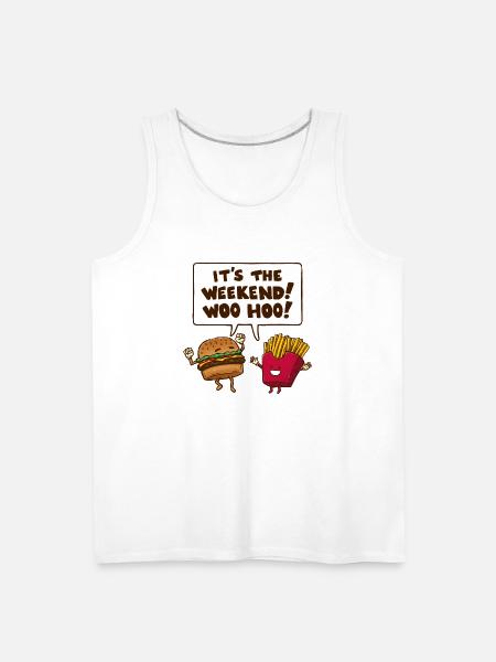 The Weekend Burger - Men's Premium Tank - white