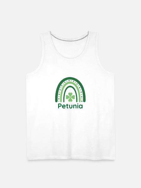 Petunia Clover Charm Boho Rainbow - Men's Premium Tank - white