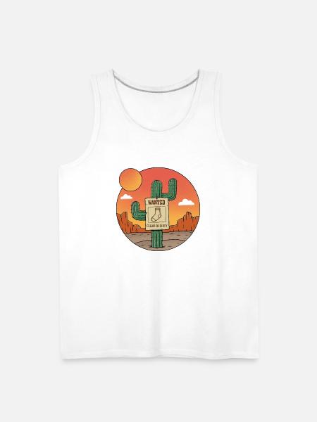 Nature Wanted Sock - Men's Premium Tank - white