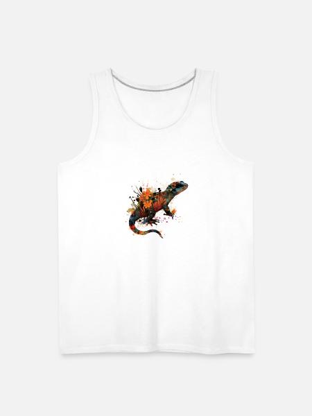 Spotted Fire Salamander - Men's Premium Tank - white