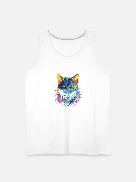 Blue Cat - Men's Premium Tank - white