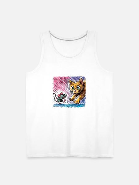 Surprised Encounter - Men's Premium Tank - white