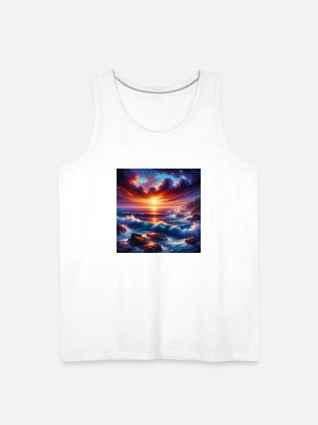 Sunset Serenity - Men's Premium Tank - white