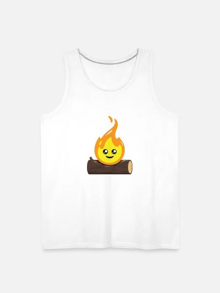 Cute flame bonfire - Men's Premium Tank - white