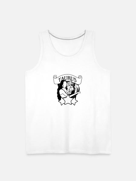 Taurus Black And White - Men's Premium Tank - white