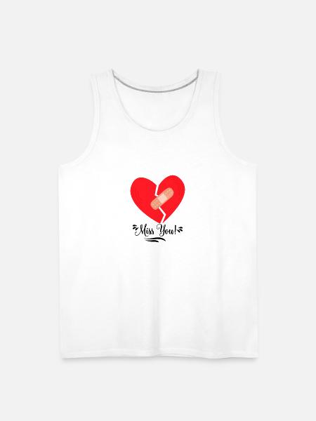 Miss You - Men's Premium Tank - white