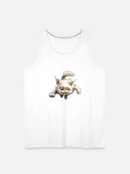 Funny Cat - Men's Premium Tank - white