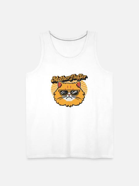 Motherfluffer Grumpy Cat Black - Men's Premium Tank - white