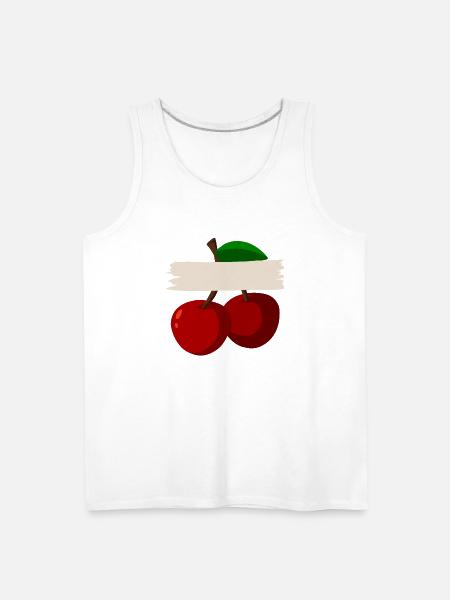 Cherry - Men's Premium Tank - white