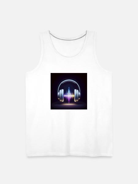 Head Phone - Men's Premium Tank - white