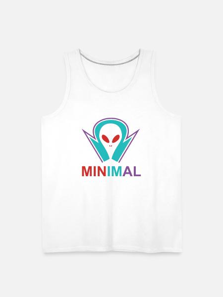 Minimal Alien - Men's Premium Tank - white