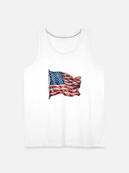America flag - Men's Premium Tank - white