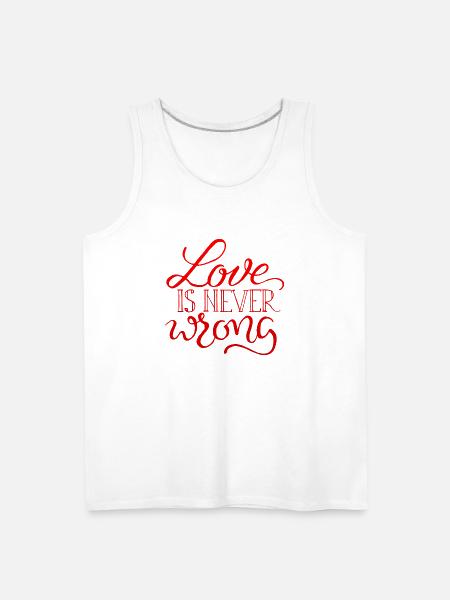 love is never wrong - Men's Premium Tank - white
