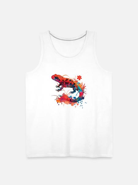 Magical Red Salamander - Men's Premium Tank - white