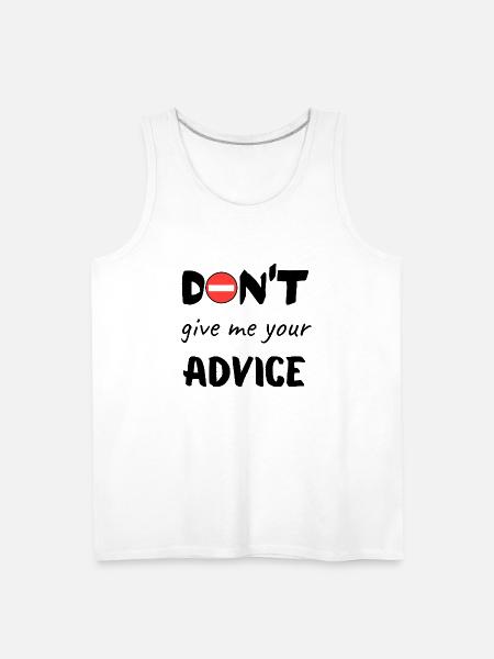 No advice gift - Men's Premium Tank - white