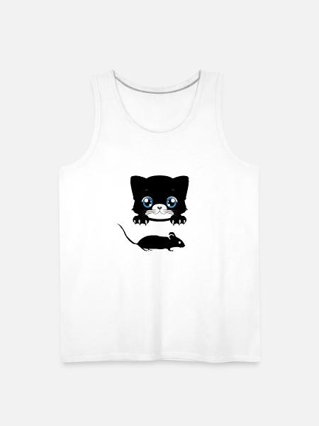 Cat Mouse - Men's Premium Tank - white