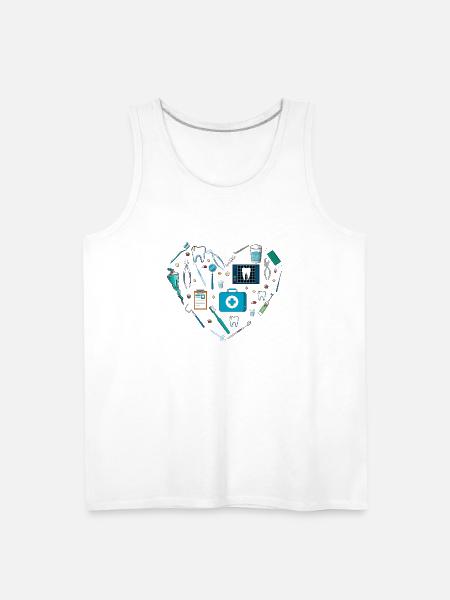 Musician Musical Instrument Heart Tool - Men's Premium Tank - white