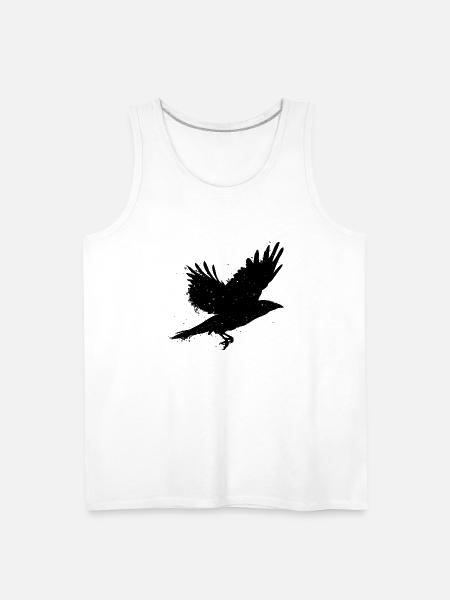 Grunge Raven - Men's Premium Tank - white