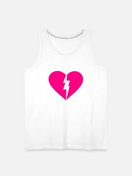 Broken Heart - Men's Premium Tank - white