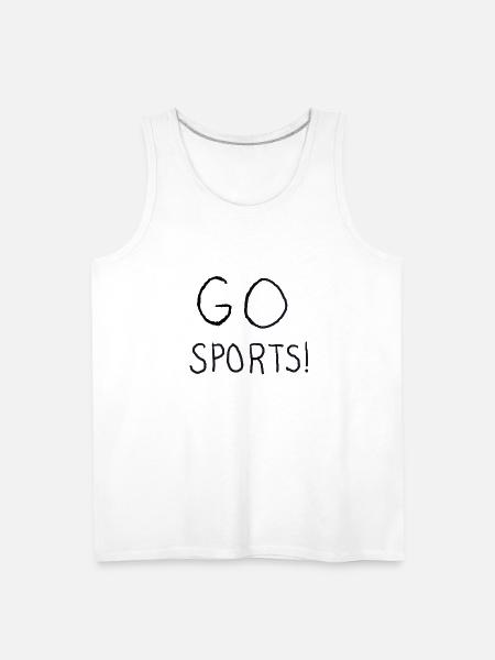 Go Sports! - Men's Premium Tank - white