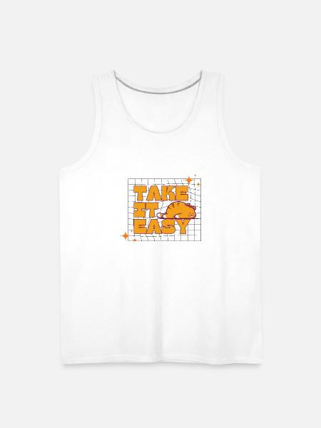 take it easy - Men's Premium Tank - white