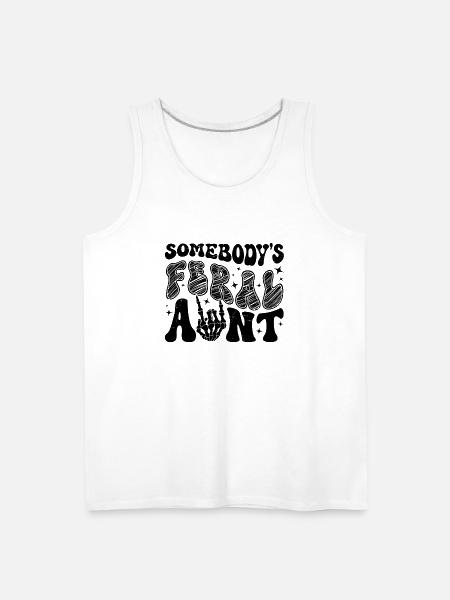 Somebody's Feral Aunt - Men's Premium Tank - white