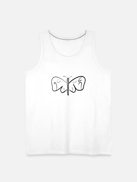 black and white butterfly - Men's Premium Tank - white