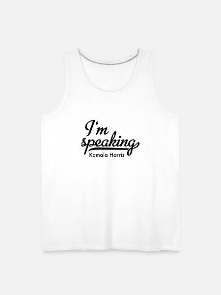 I'm speaking - Men's Premium Tank - white