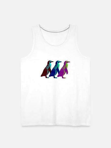Penguin trio 2 - Men's Premium Tank - white
