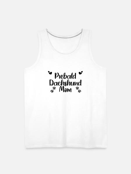 Piebald Dachshund Mom - Men's Premium Tank - white