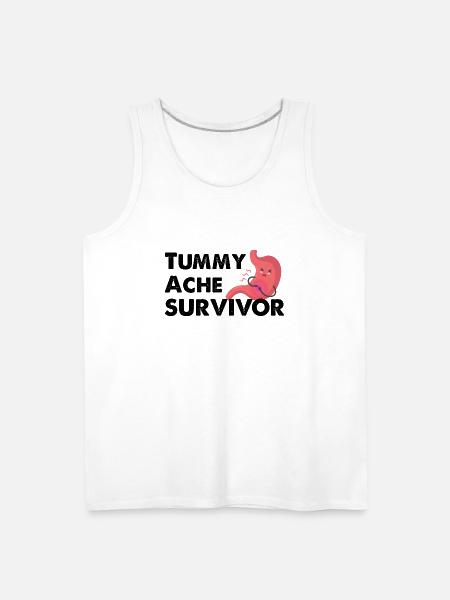 Tummy Ache Survivor - Men's Premium Tank - white