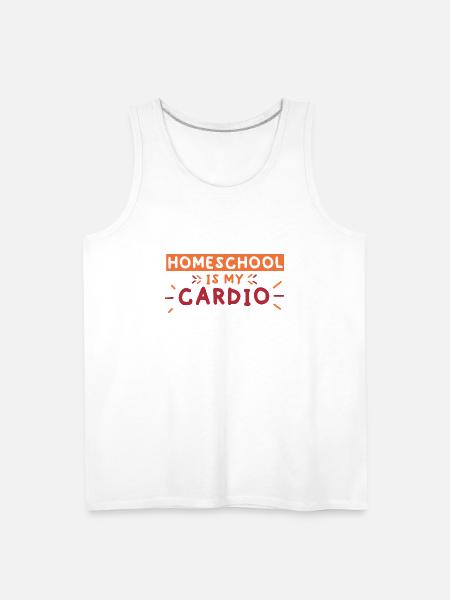 Homeschool Is My Cardio - Men's Premium Tank - white