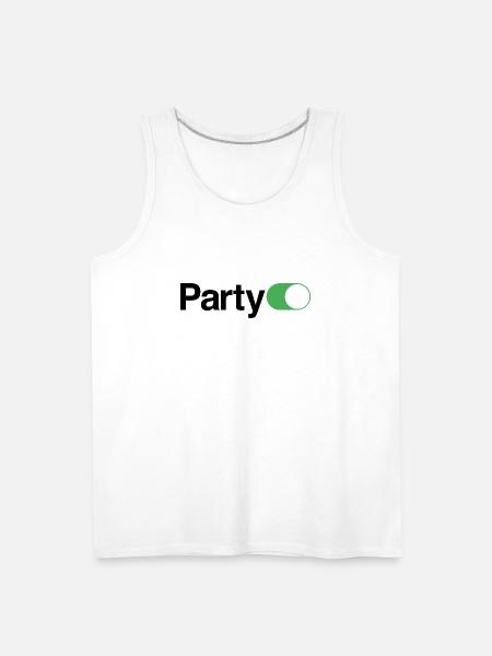 Party On - Men's Premium Tank - white